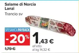 Carrefour Salame di Norcia Lanzi offerta