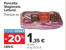 Carrefour Pancetta Stagionata Lattanzi offerta