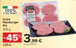 Carrefour Linea Hamburger Aia offerta