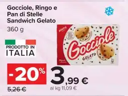 Carrefour Gocciole, Ringo e Pan di Stelle Sandwich Gelato offerta
