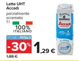 Carrefour Latte UHT Accadì offerta