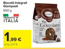 Carrefour Biscotti Integrali Giampaoli offerta