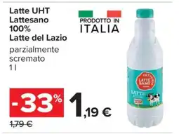 Carrefour Latte UHT Lattesano 100% Latte del Lazio offerta