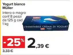 Carrefour YOGURT BIANCO MÜLLER offerta