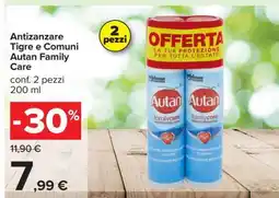 Carrefour Antizanzare Tigre e Comuni Autan Family Care offerta