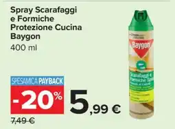 Carrefour Spray Scarafaggi e Formiche Protezione Cucina Baygon offerta