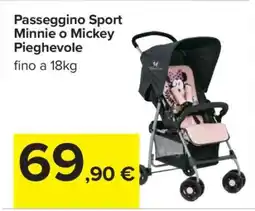 Carrefour Passeggino Sport Minnie o Mickey Pieghevole offerta