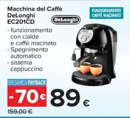 Carrefour Macchina del Caffè DeLonghi EC201CD offerta