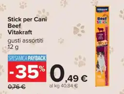 Carrefour Stick per Cani Beef Vitakraft offerta