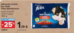 Carrefour Alimento Umido per Gatti Felix Ghiottonerie offerta
