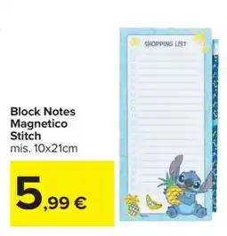 Carrefour Block Notes Magnetico Stitch offerta