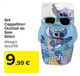 Carrefour Set Cappellino+Occhiali da Sole Stitch offerta