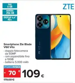 Carrefour Smartphone Zte Blade V60 Vita offerta