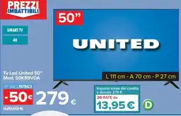 Carrefour TV Led United 50 Mod. 50K89VDA offerta