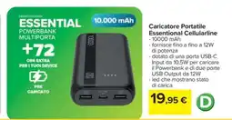 Carrefour Caricatore Portatile Essentional Cellularline offerta