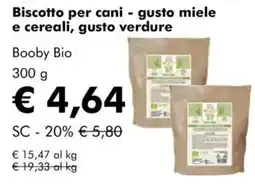 NaturaSì Biscotto per cani - gusto miele e cereali, gusto verdure Booby Bio offerta