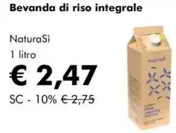 NaturaSì Bevanda di riso integrale naturasi offerta