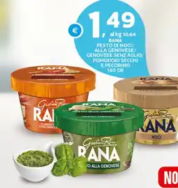 Extra Supermercati Rana pesto di noci/ alla genovese/ genovese senz aglio/ pomodori secchi e pecorino offerta
