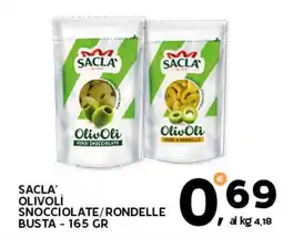 Extra Supermercati Sacla' olivolì snocciolate/rondelle busta offerta
