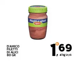 Extra Supermercati D'amico filetti di alici offerta