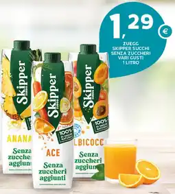 Extra Supermercati Zuegg skipper succhi senza zuccheri vari gusti offerta