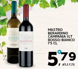 Extra Supermercati Mastro berardino campania igt rosso/bianco offerta