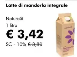 NaturaSì Latte di mandorla integrale Natura Si offerta