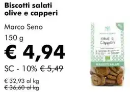 NaturaSì Biscotti salati olive e capperi Marco Seno offerta