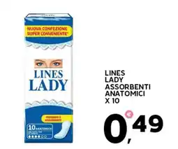Extra Supermercati Lines lady assorbenti anatomici offerta
