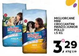 Extra Supermercati Migliorcane mini croccantini manzo/junior pollo offerta