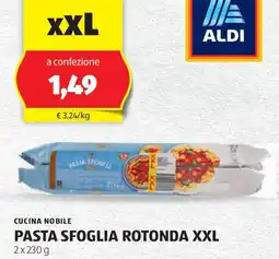 ALDI Cucina nobile pasta sfoglia rotonda xxl offerta