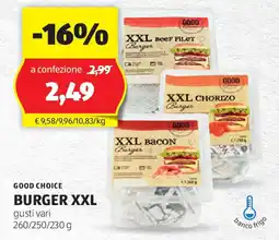 ALDI Good choice burger xxl offerta