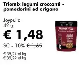 NaturaSì Triomix legumi croccanti - pomodorini ed origano Joypulia offerta
