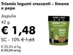 NaturaSì Triomix legumi croccanti - limone e pepe Joypulia offerta