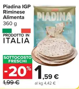 Carrefour Market Piadina IGP Riminese Alimenta offerta