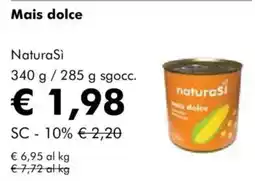 NaturaSì Mais dolce naturasì sgocc offerta
