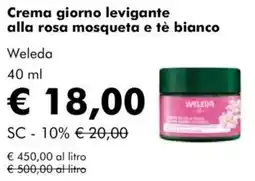NaturaSì Crema giorno levigante alla rosa mosqueta e tè bianco weleda offerta