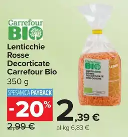 Carrefour Market Lenticchie Rosse Decorticate Carrefour Bio offerta