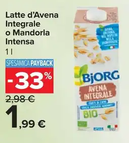 Carrefour Market Latte d'Avena Integrale o Mandorla Intensa offerta
