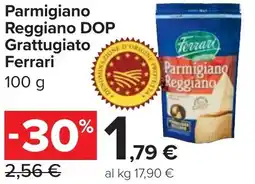 Carrefour Market Parmigiano Reggiano DOP Grattugiato Ferrari offerta