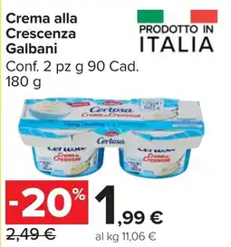 Carrefour Market Crema alla Crescenza Galbani offerta