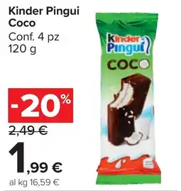 Carrefour Market Kinder Pingui Coco offerta
