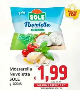 Paghi Poco Mozzarella Nuvoletta SOLE offerta
