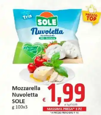 Paghi Poco Mozzarella Nuvoletta SOLE offerta