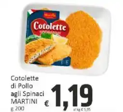 Paghi Poco Cotolette di Pollo agli Spinaci MARTINI offerta