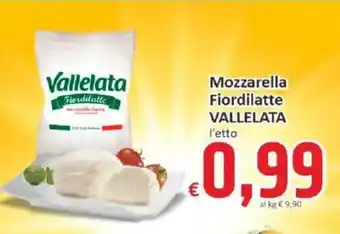 Paghi Poco Mozzarella Fiordilatte VALLELATA offerta