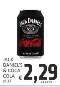 Paghi Poco Jack daniel's & coca cola offerta
