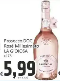 Paghi Poco Prosecco DOC Rosè Millesimato LA GIOIOSA offerta