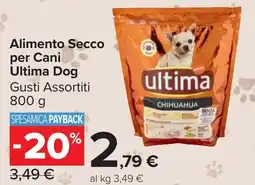 Carrefour Market Alimento Secco per Cani Ultima Dog offerta