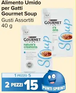Carrefour Market Alimento Umido per Gatti Gourmet Soup Gusti Assortiti offerta